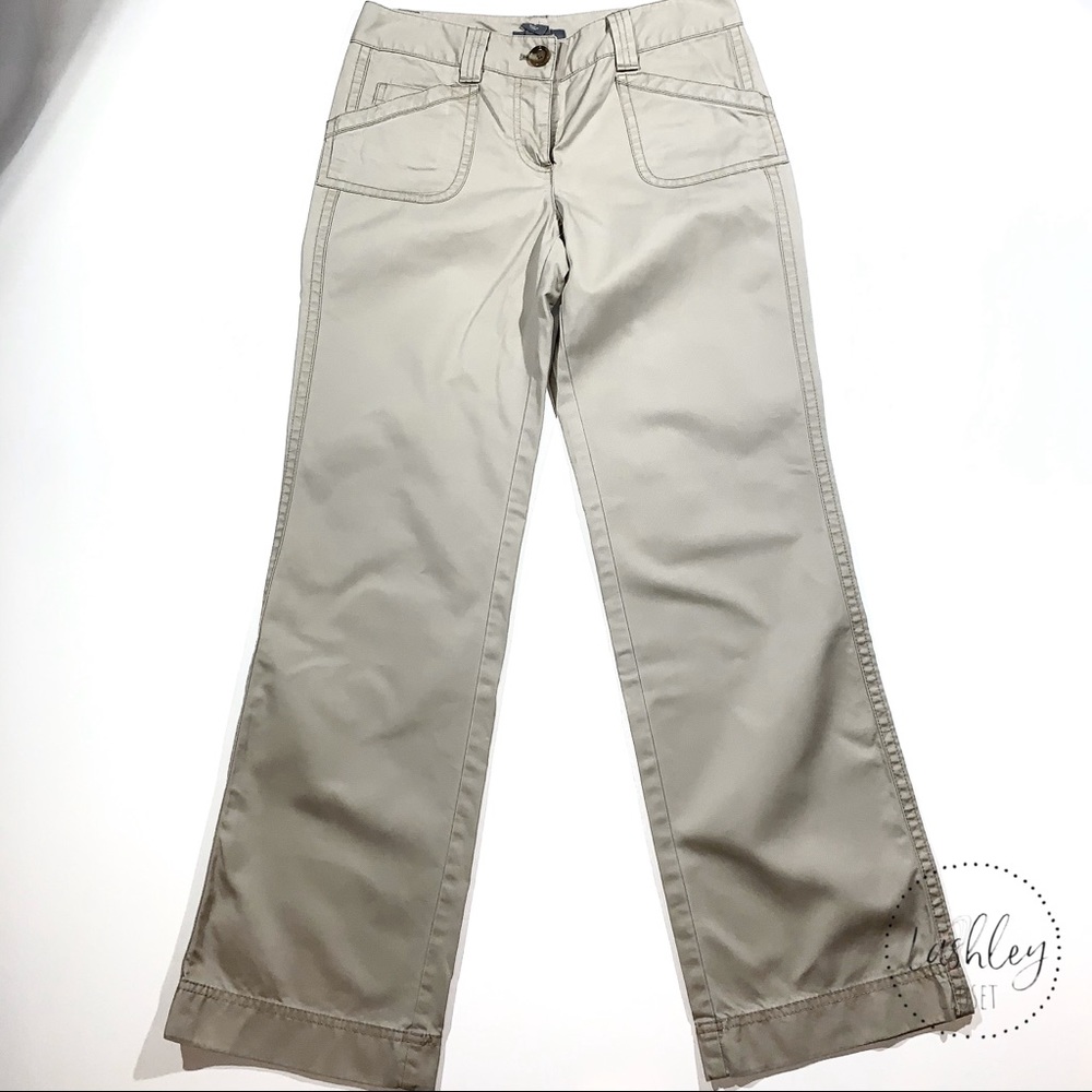 Ann Taylor bootcut full length light khakis